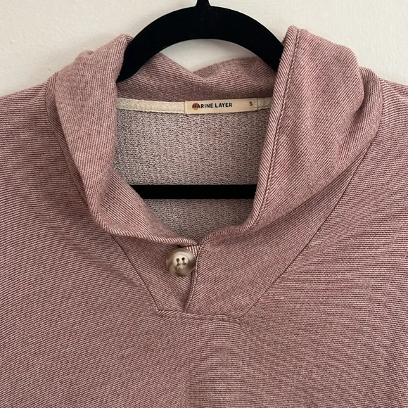 Marine Layer Davis Shawlneck in Syrah Mini Stripe - S - Picture 4 of 7